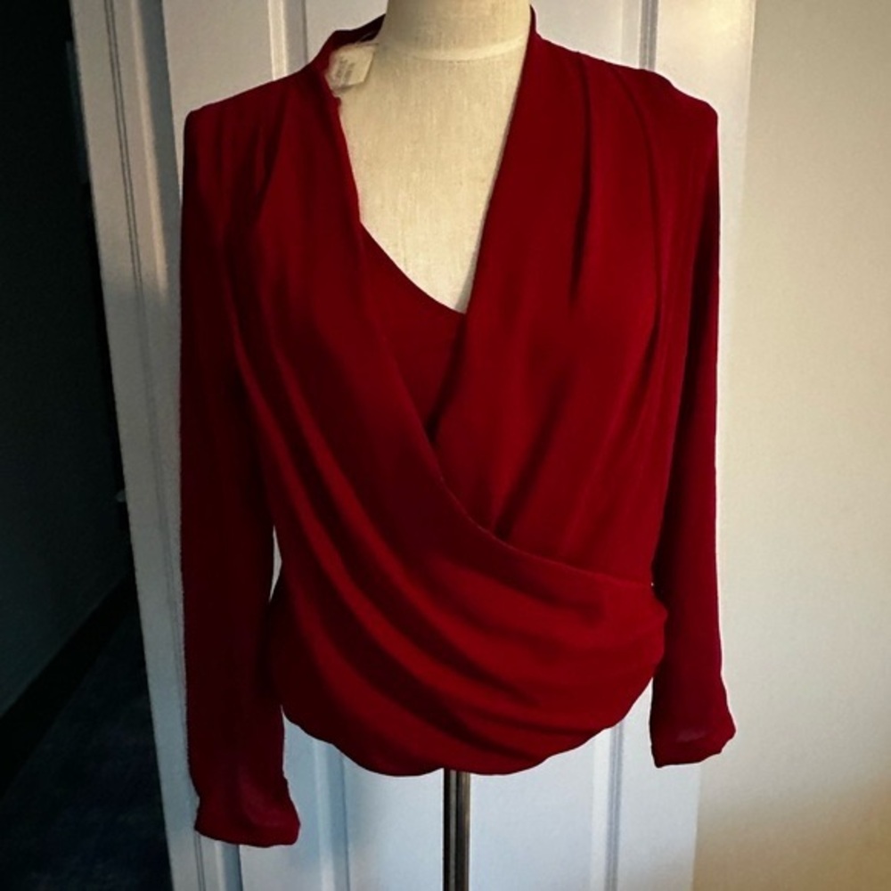 Elegant Red/ Burgundy Womens Top